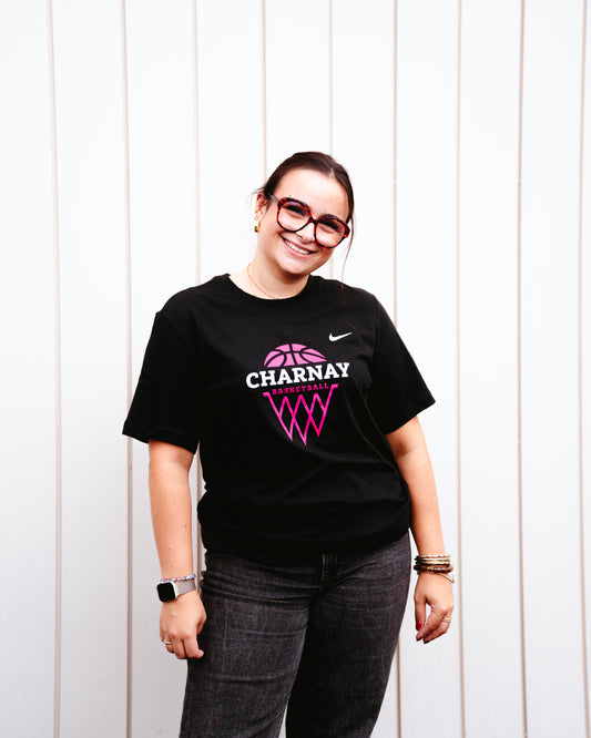 T-shirt noir adulte Panier